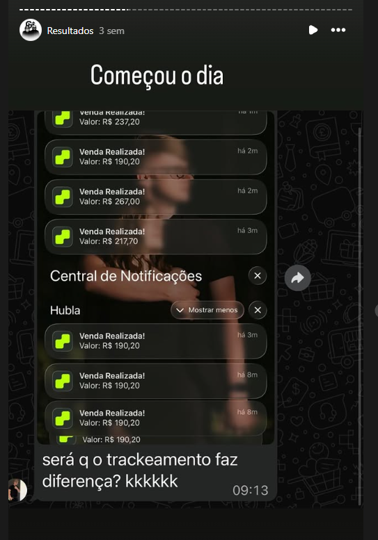 Relato de resultado compartilhado por aluno