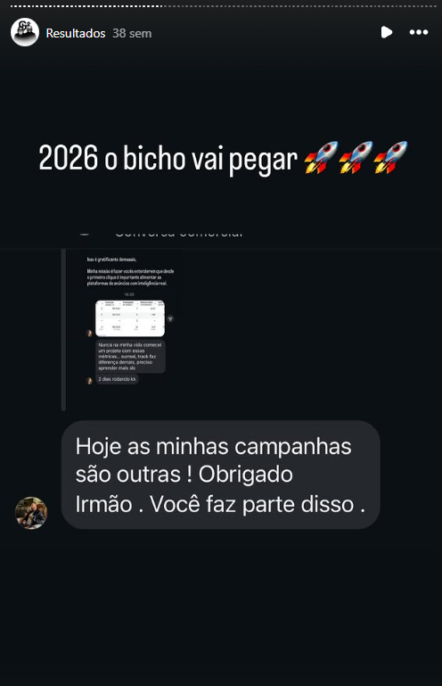 Relato sobre evolução de campanhas