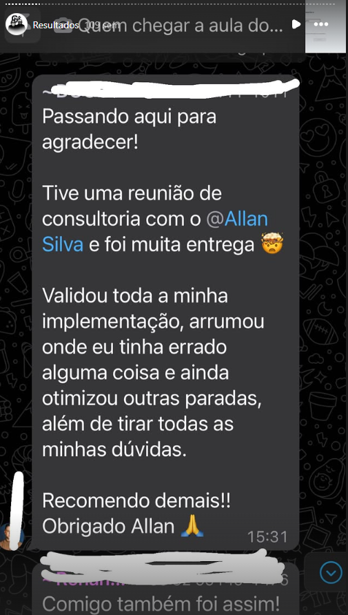 Depoimento sobre implementação e resultados